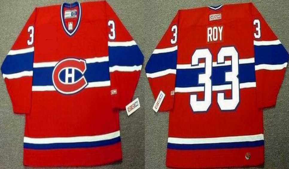 2019 Men Montreal Canadiens #33 Roy Red CCM NHL jerseys->montreal canadiens->NHL Jersey